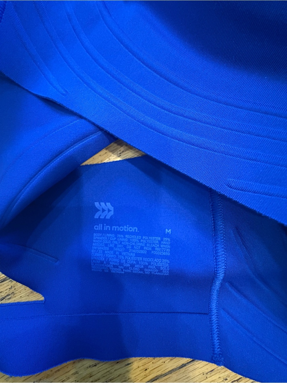 NWOT Seamless high impact Racerback Sports Bra - Royal Blue - Picture 3 of 6